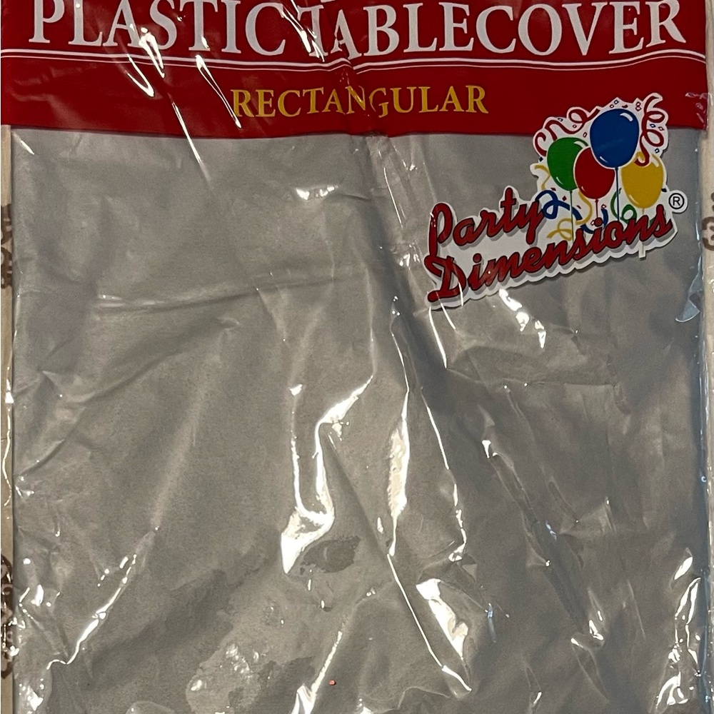 54" x 108" Tablecloth Rectangle Party Color Plastic Table Cover
